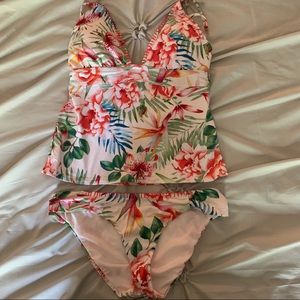 Lucky Brand 2 pc tankini suit size med